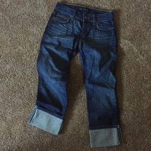 Joe’s cropped dark jeans just like new